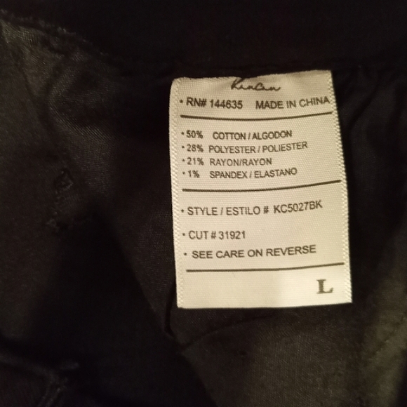 NWT Kancan Womens LARGE Hazel midrise distressed black denim cuffed shor… - Picture 3 of 5